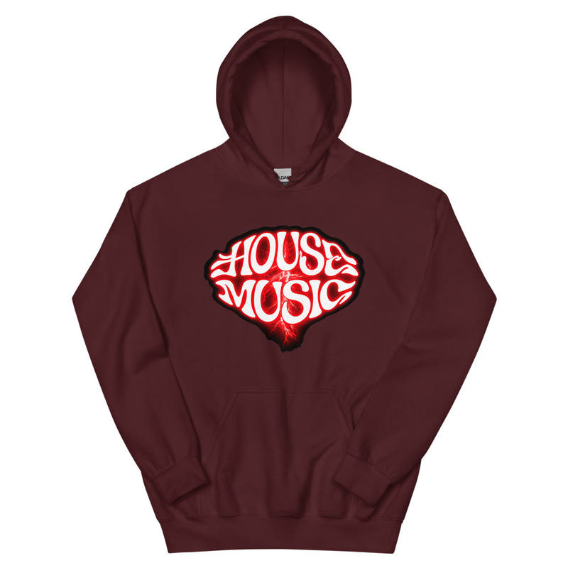 Unisex House Music Red Electric Hoodie