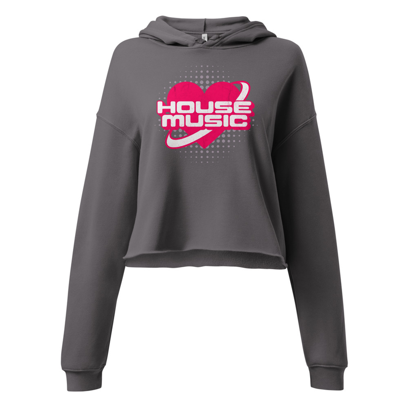 House Music Amor Crop Hoodie
