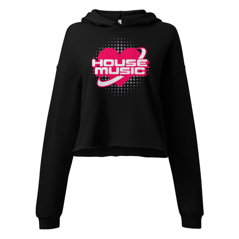 House Music Amor Crop Hoodie
