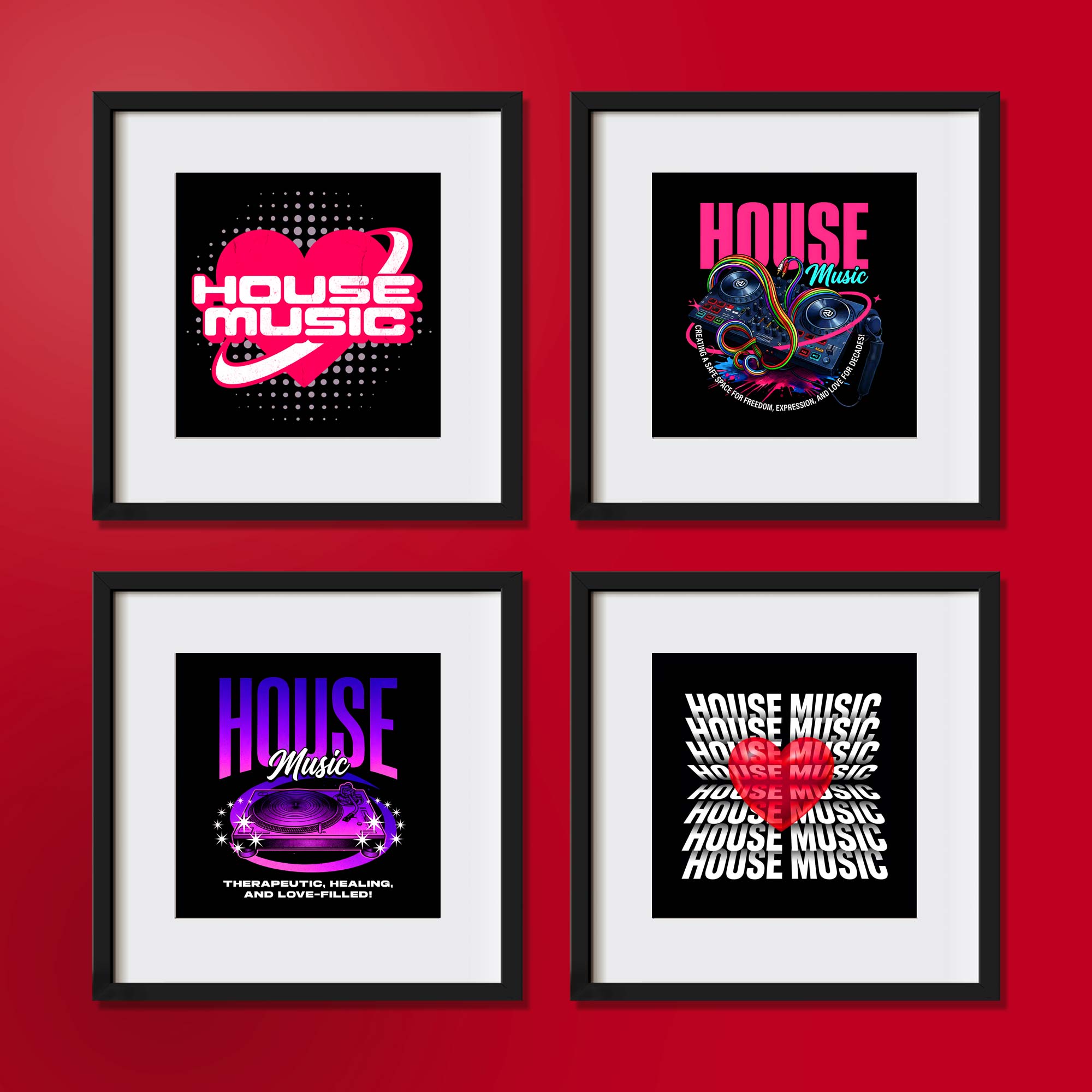 House Music Therapy Digital Art Print