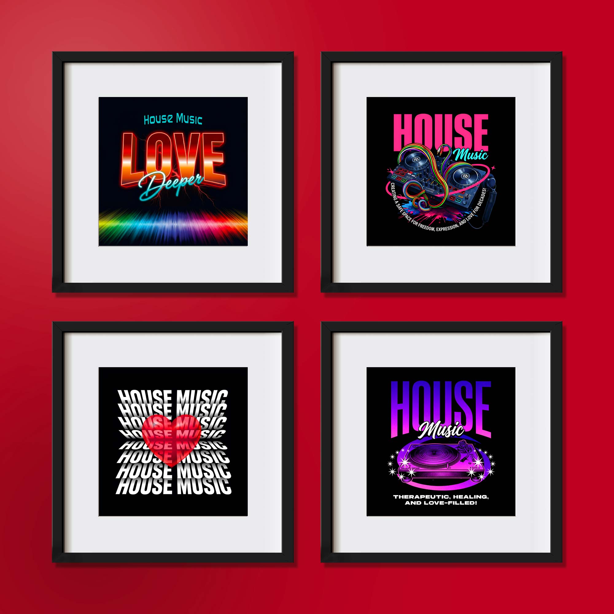 House Music Love Deeper Digital Art Print