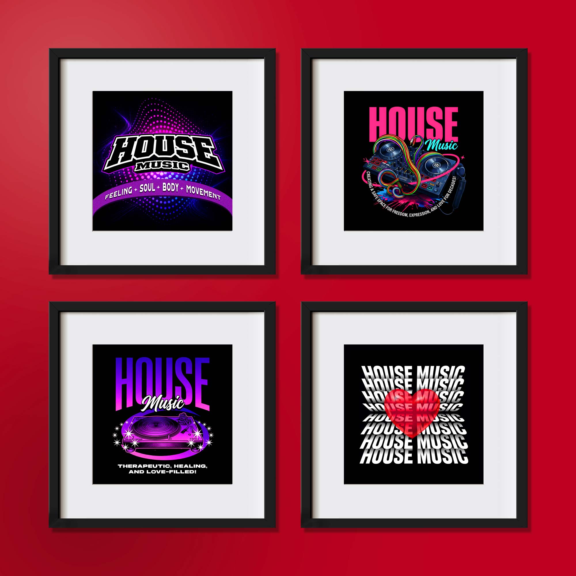 House Music Feeling & Movement Digital Art Print