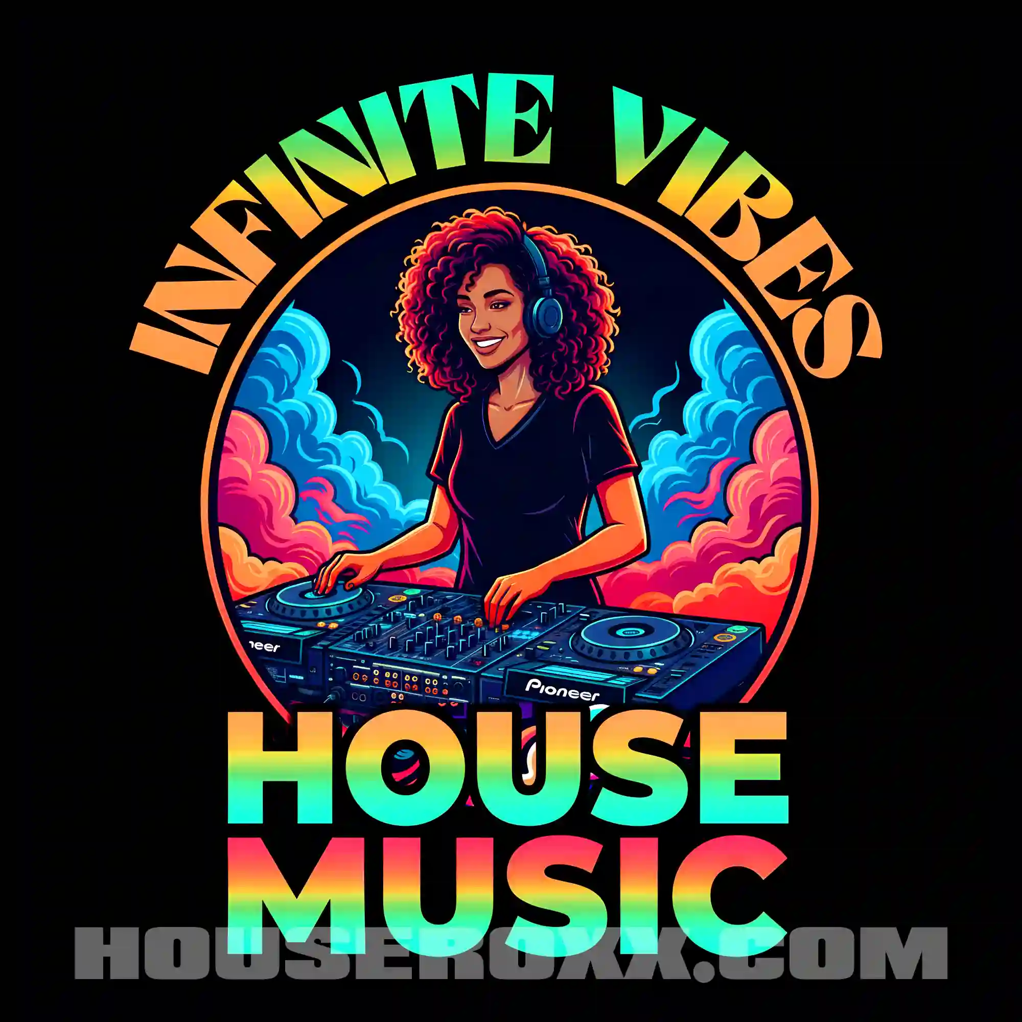 Infinite Vibes House Music Digital Art Print