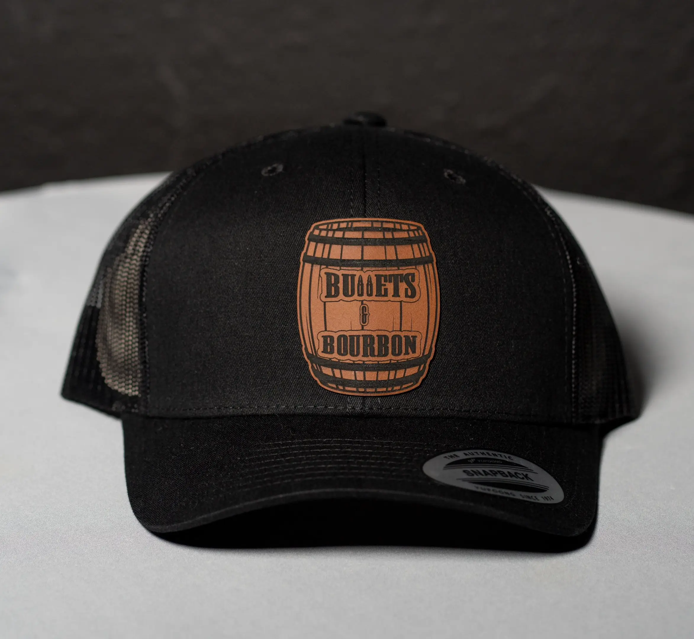 Black Whiskey Bourbon Lover Hat | Bullets & Bourbon