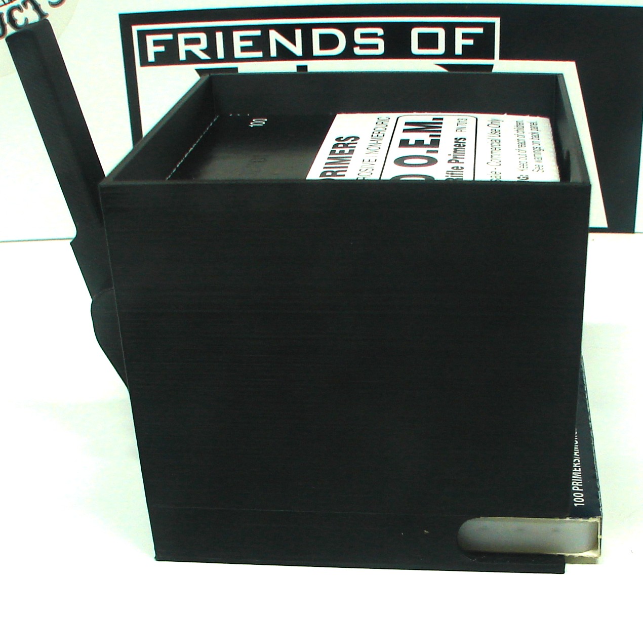 Primer Box Storage Holder and Dispenser Holds 8 Packs of 100 primers