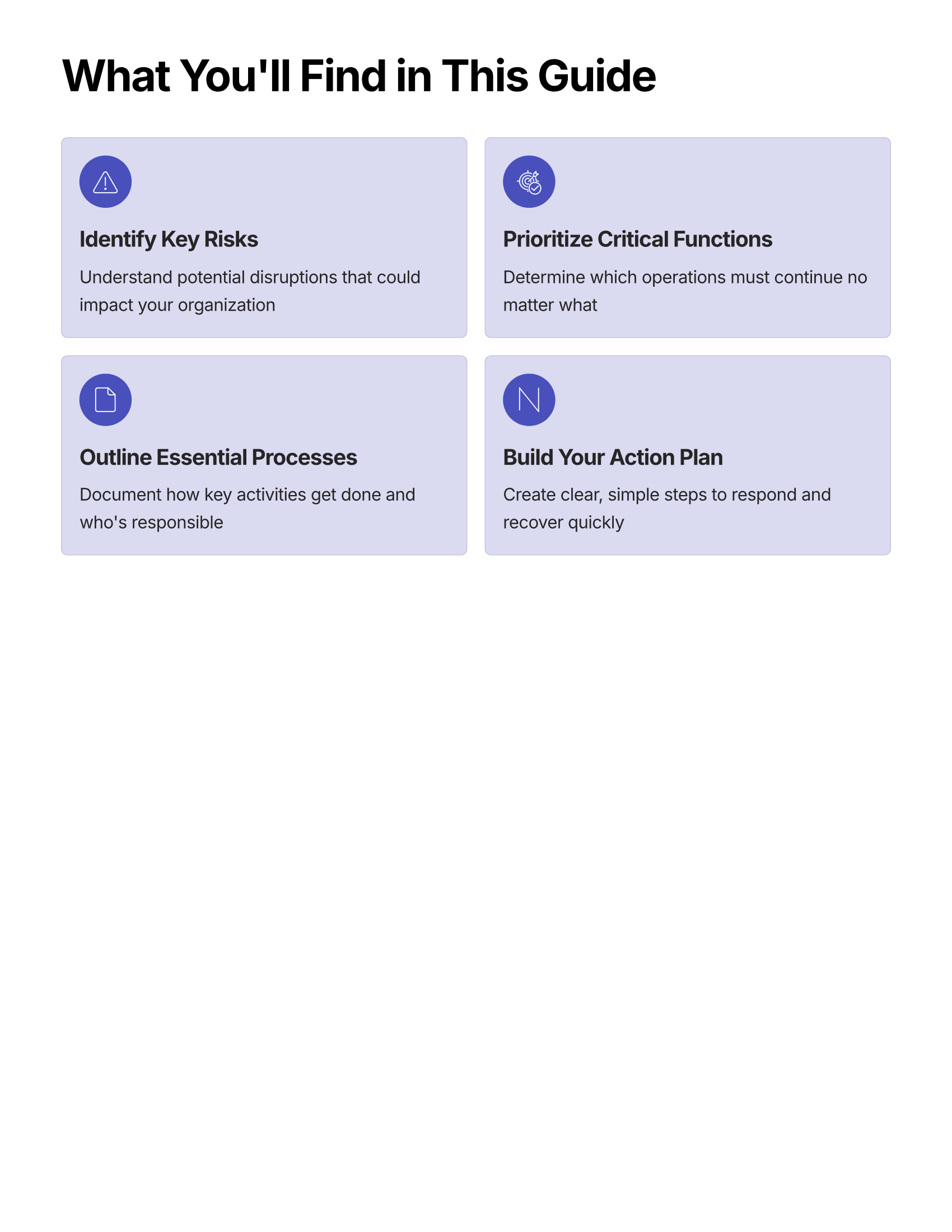 Business Continuity Planning Guide for Nonprofits