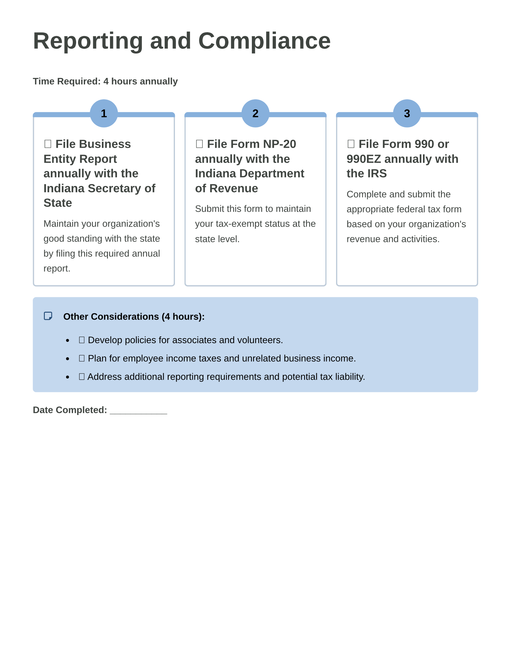 Nonprofit Organization Formation Planning Guide