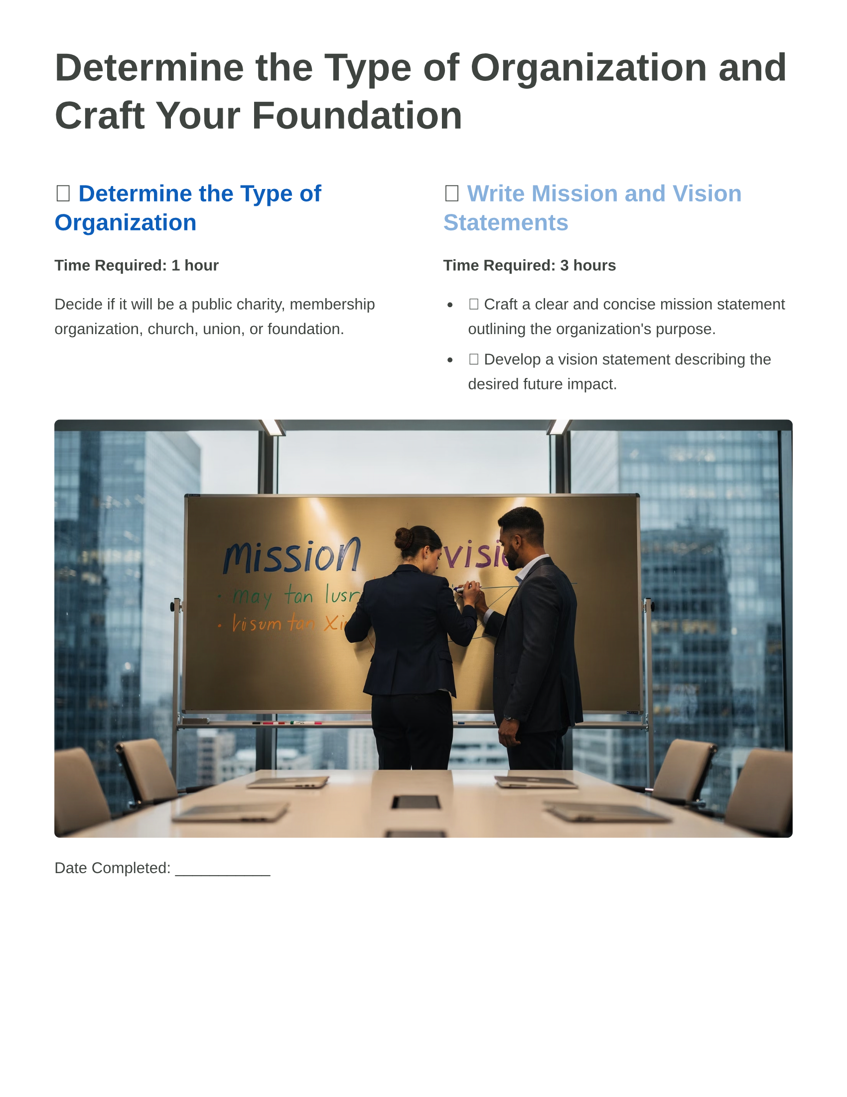 Nonprofit Organization Formation Planning Guide