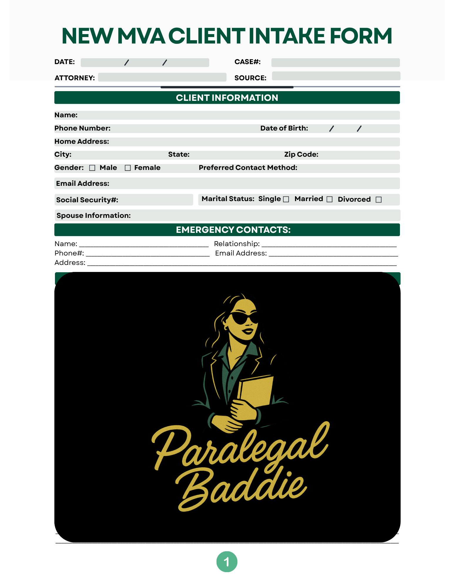 New MVA Client Intake Form