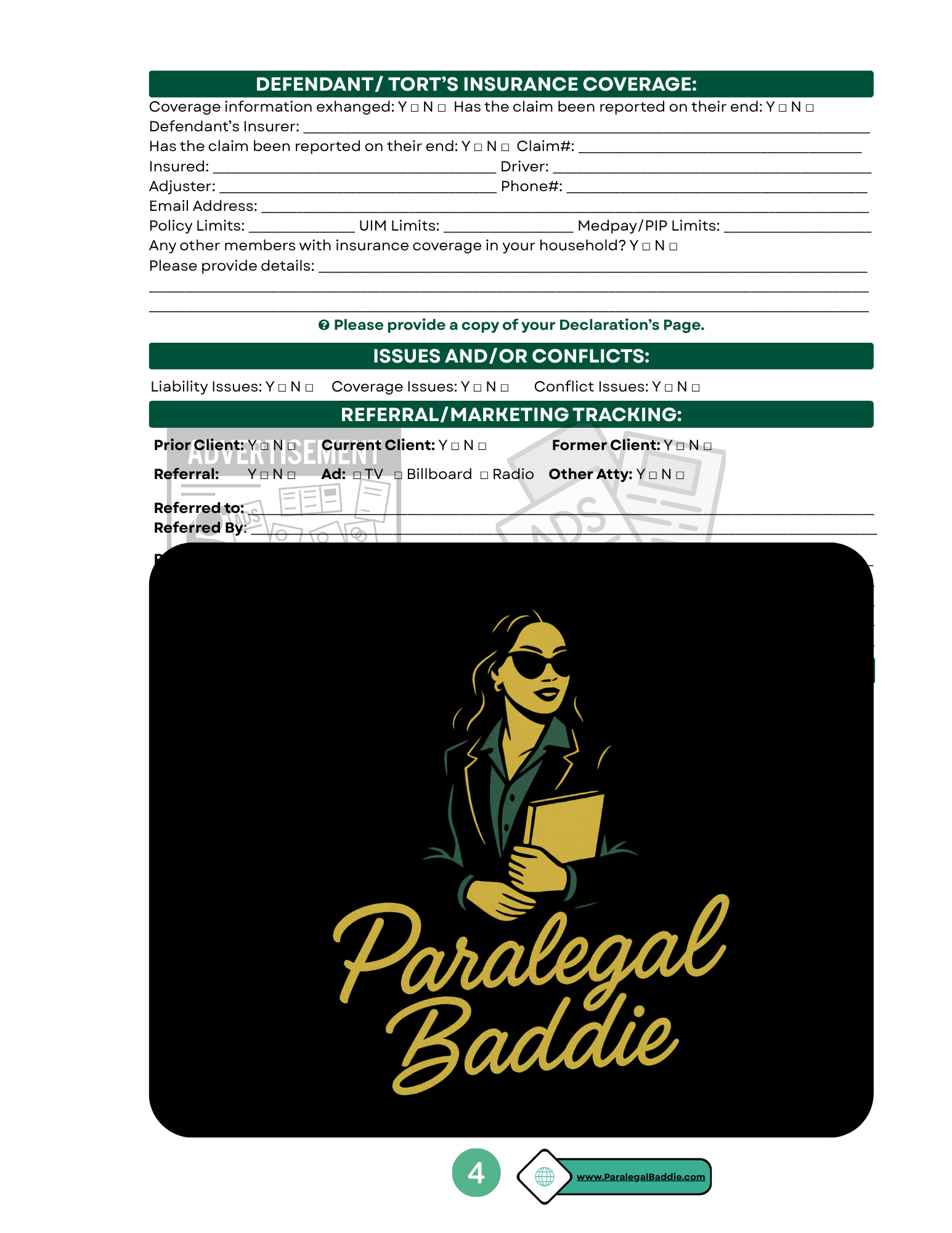 New MVA Client Intake Form