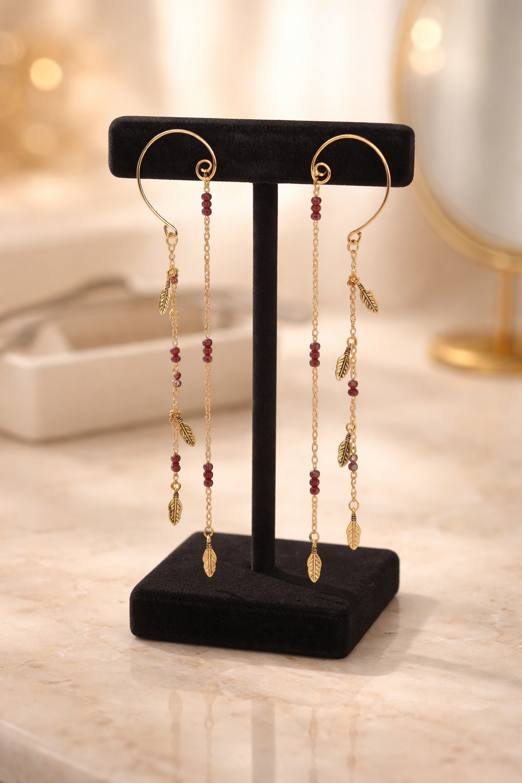 Crimson Feather Cuffs