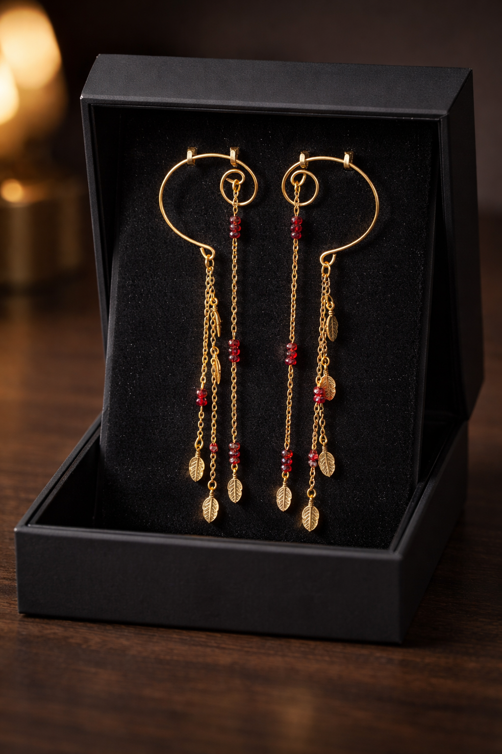 Crimson Feather Cuffs