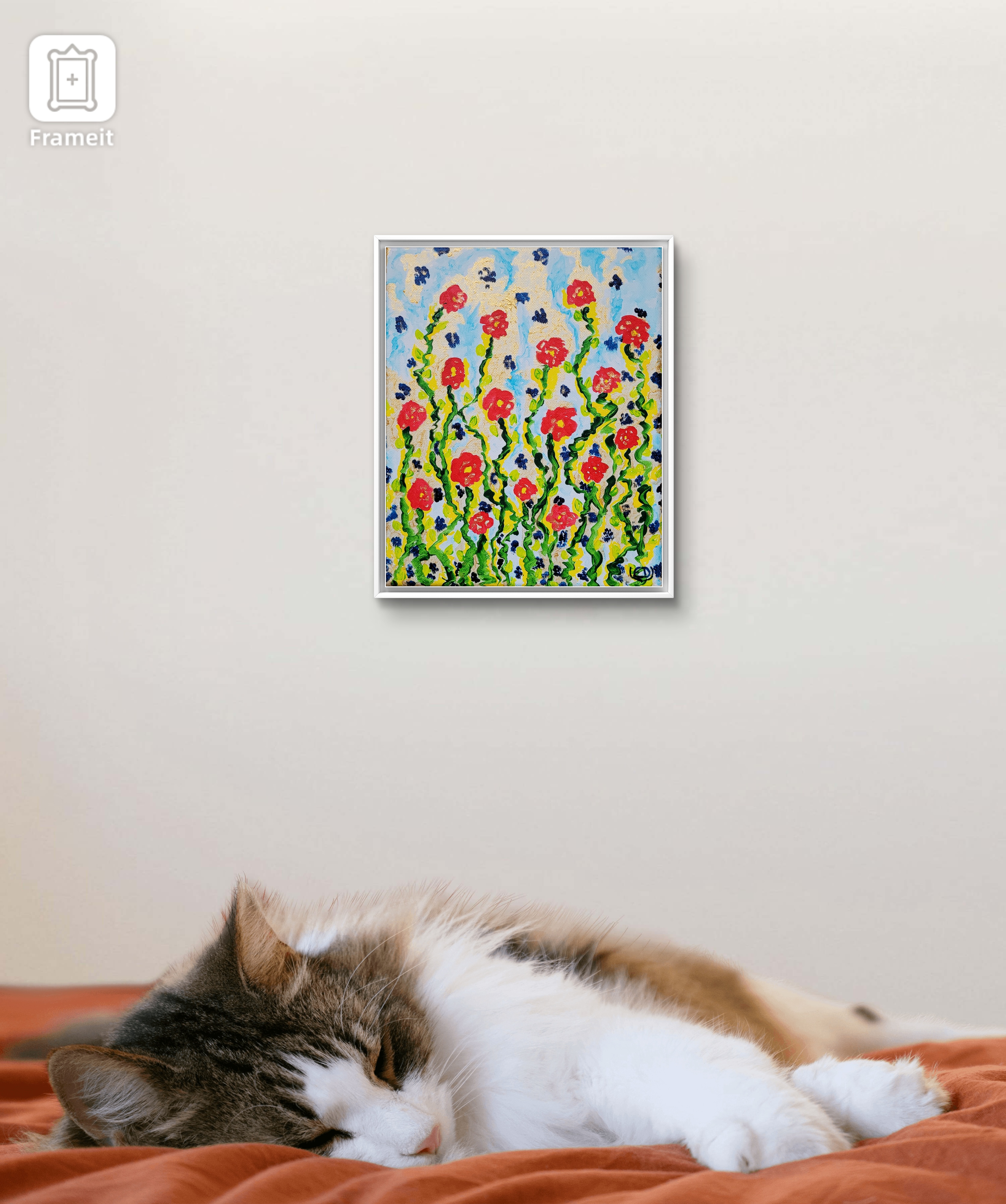 Poésie, peinture contemporaine de fleurs, Eveline David-Valette