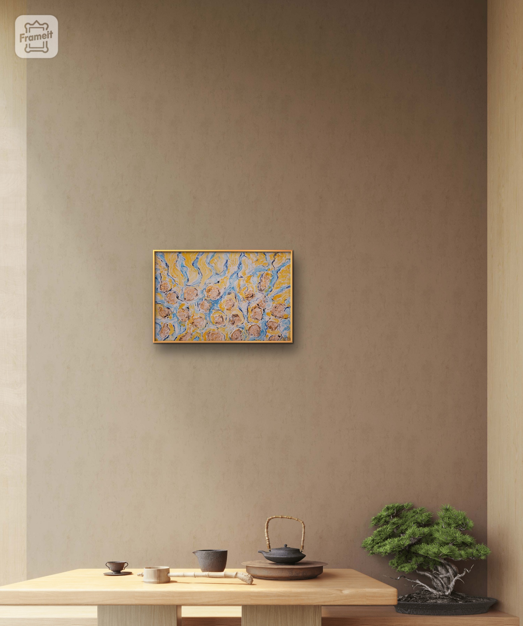 Sable à marée descendante, peinture contemporaine, Eveline David-Valette