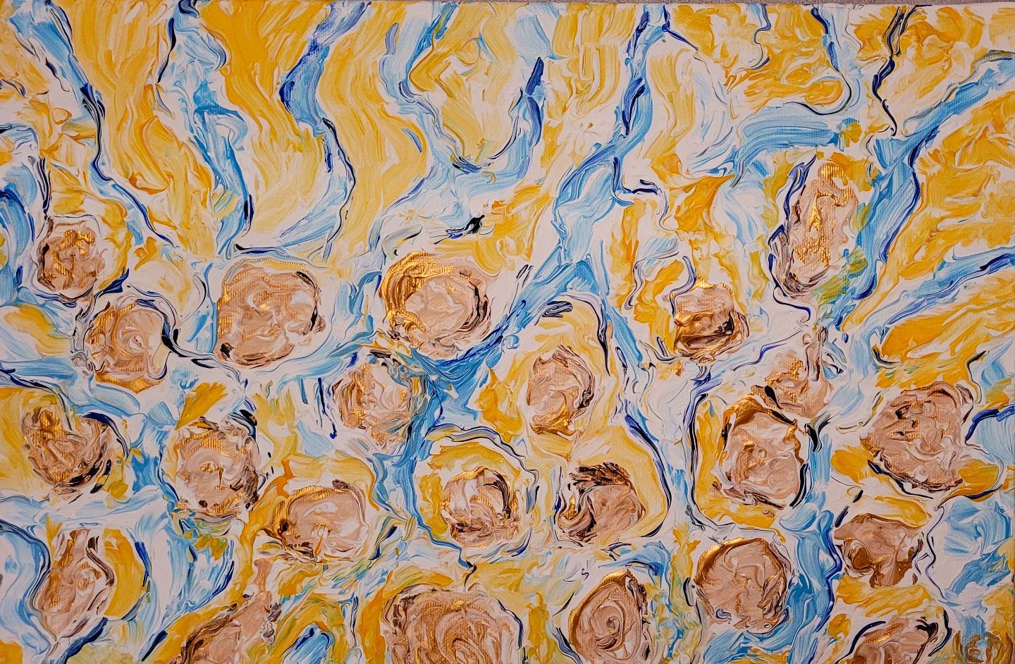 Sable à marée descendante, peinture contemporaine, Eveline David-Valette