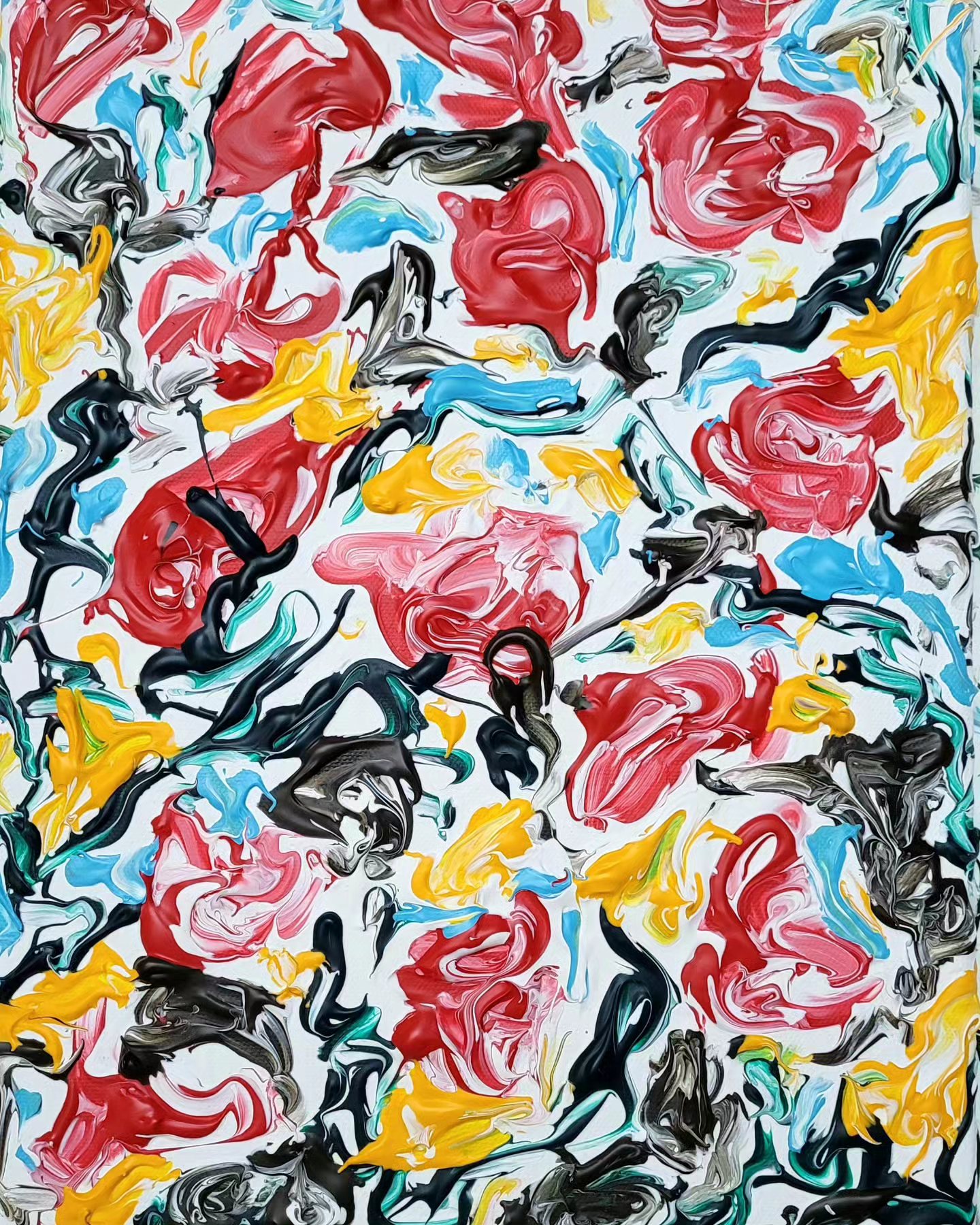 Roses d'hiver, peinture contemporaine, Eveline David-Valette