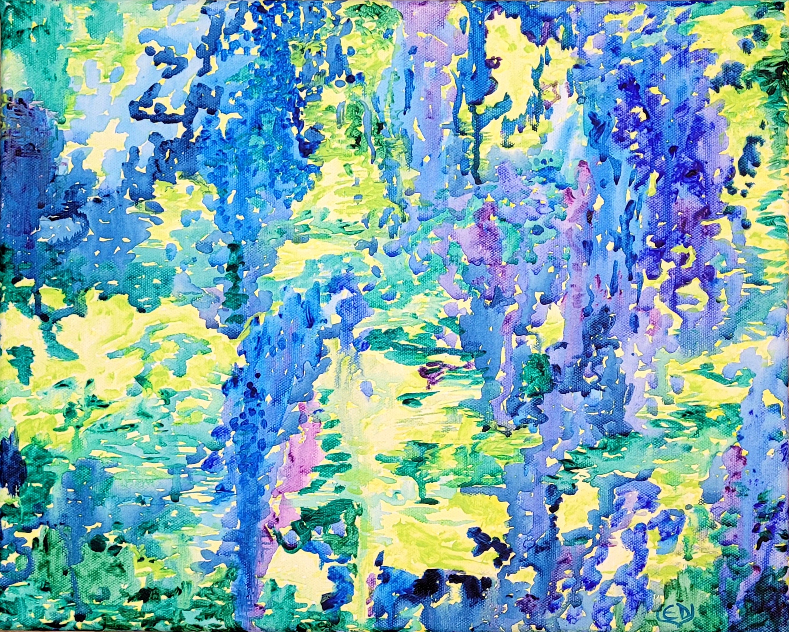 Sous-bois, peinture contemporaine, Eveline David-Valette