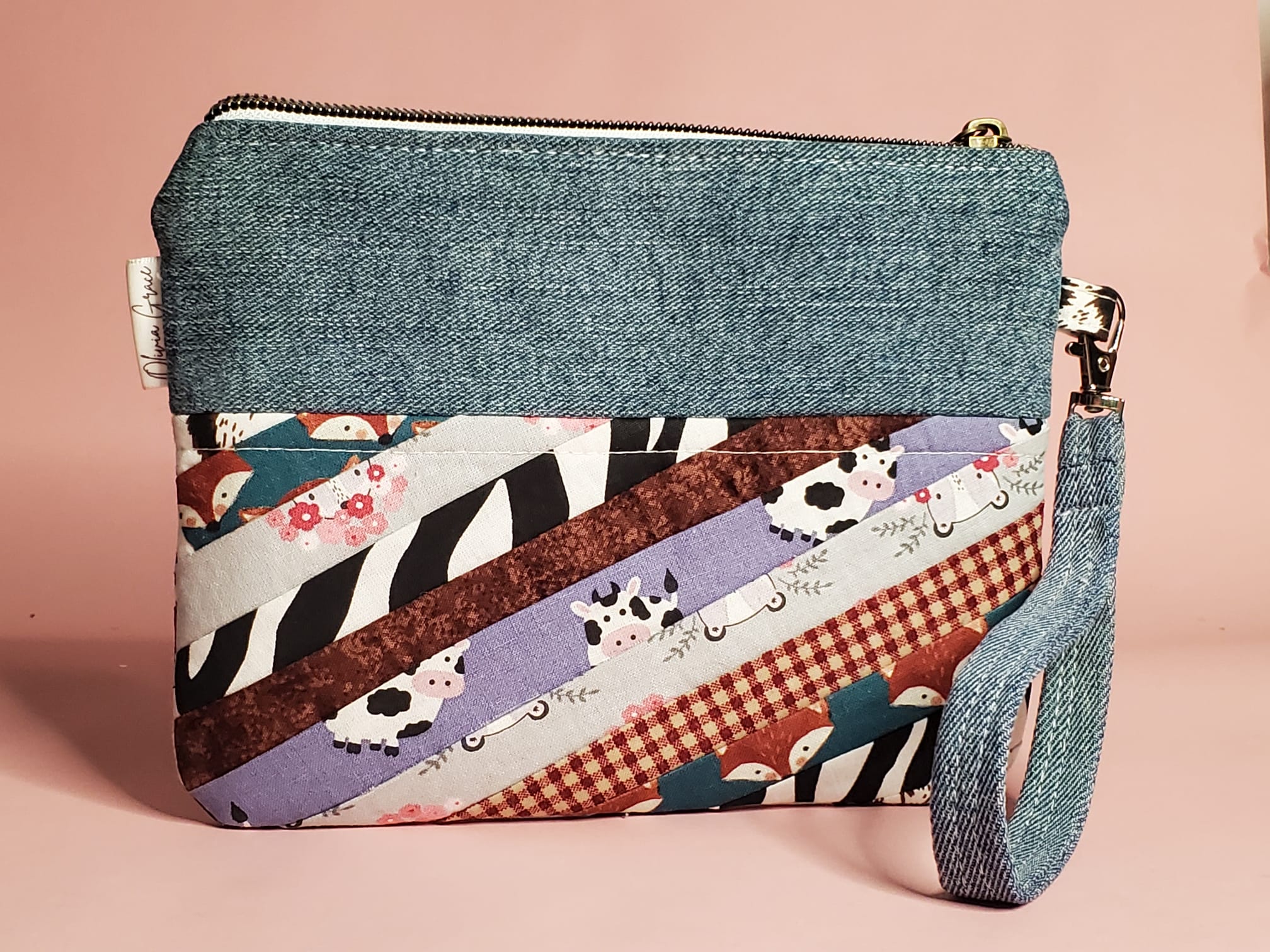 Zoey Patchwork Phone Pouch