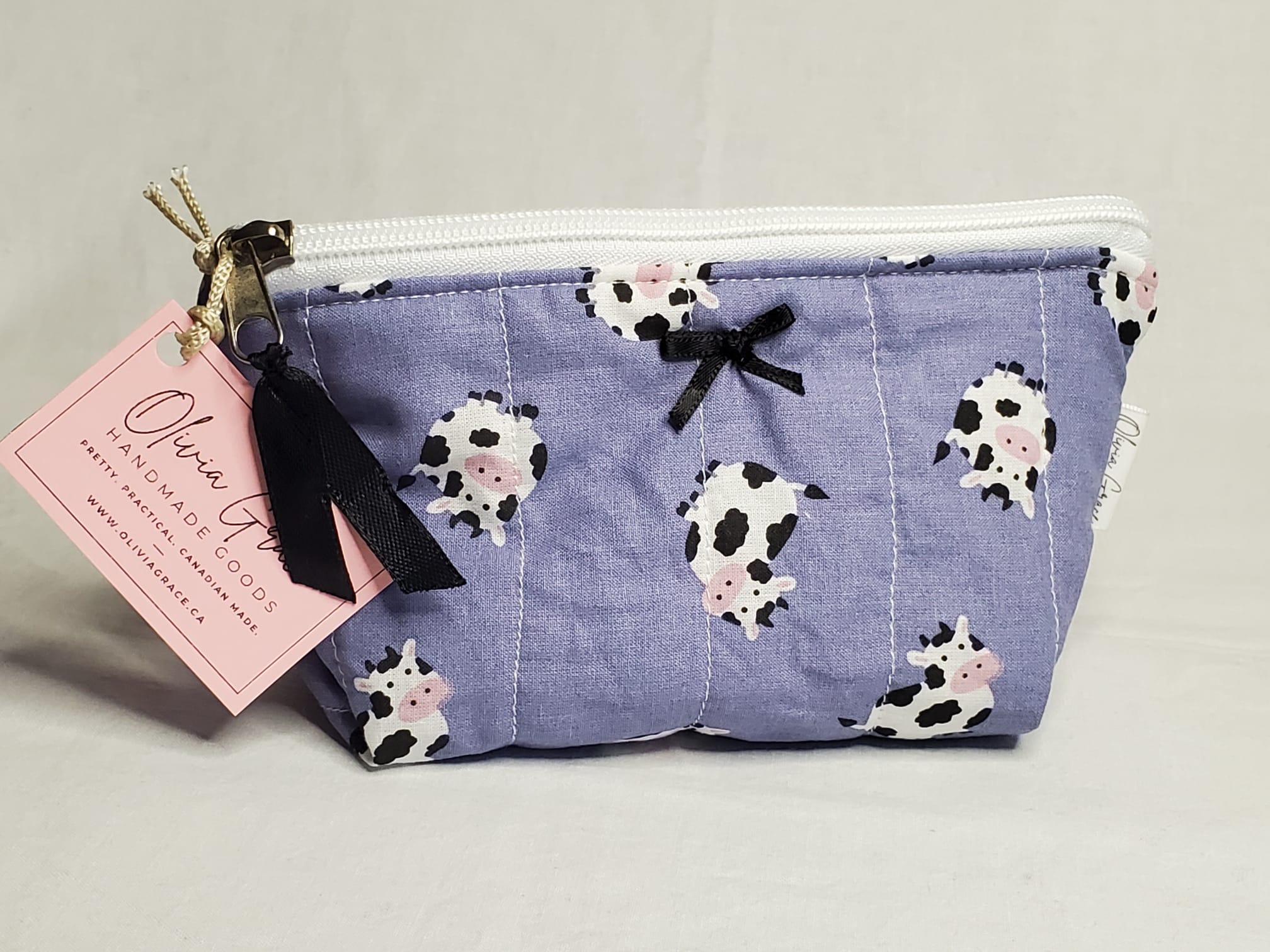 Mooo-dy Quilted Pouch Set