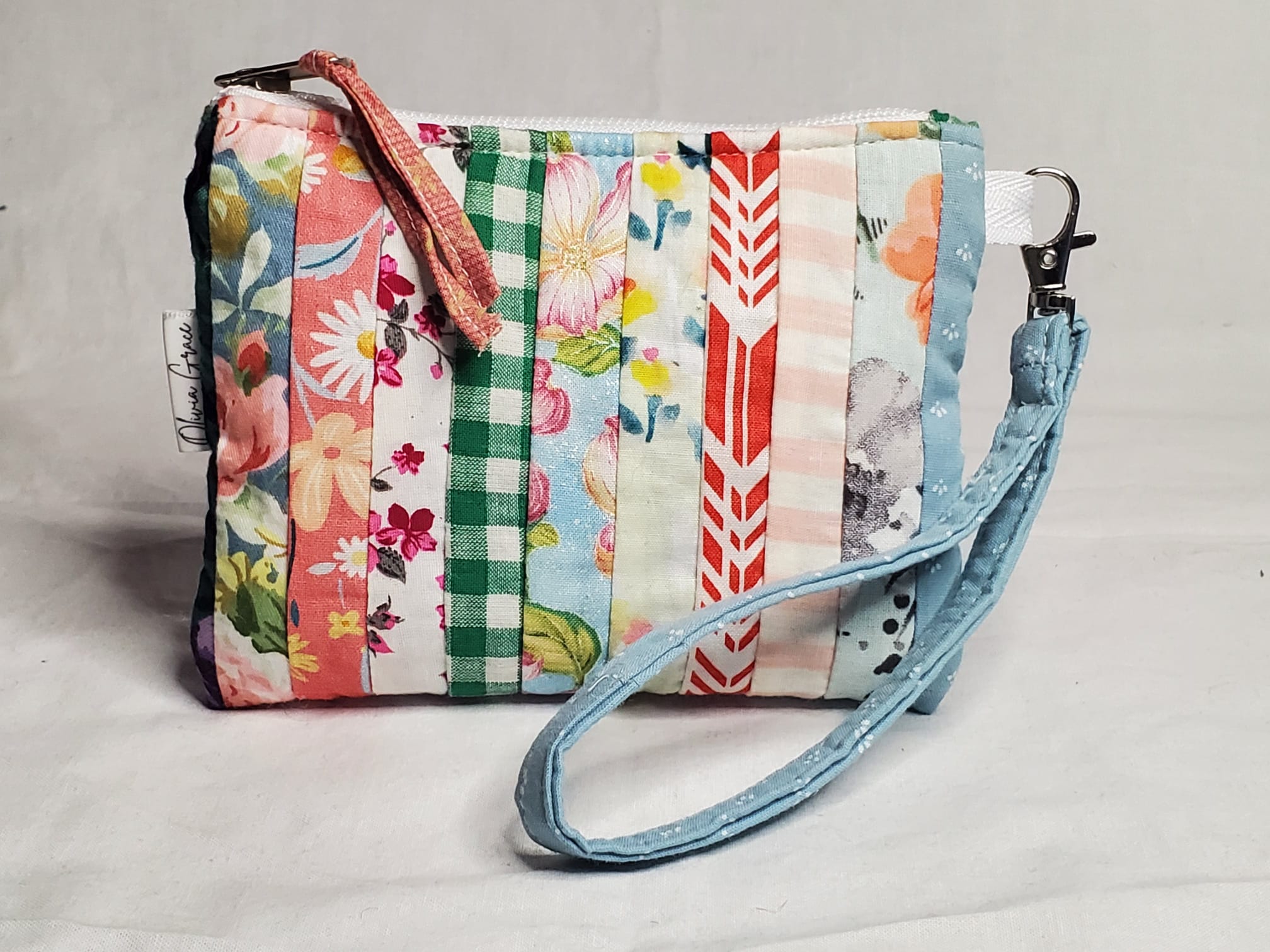 Genevieve Patchwork Wristlet Purse