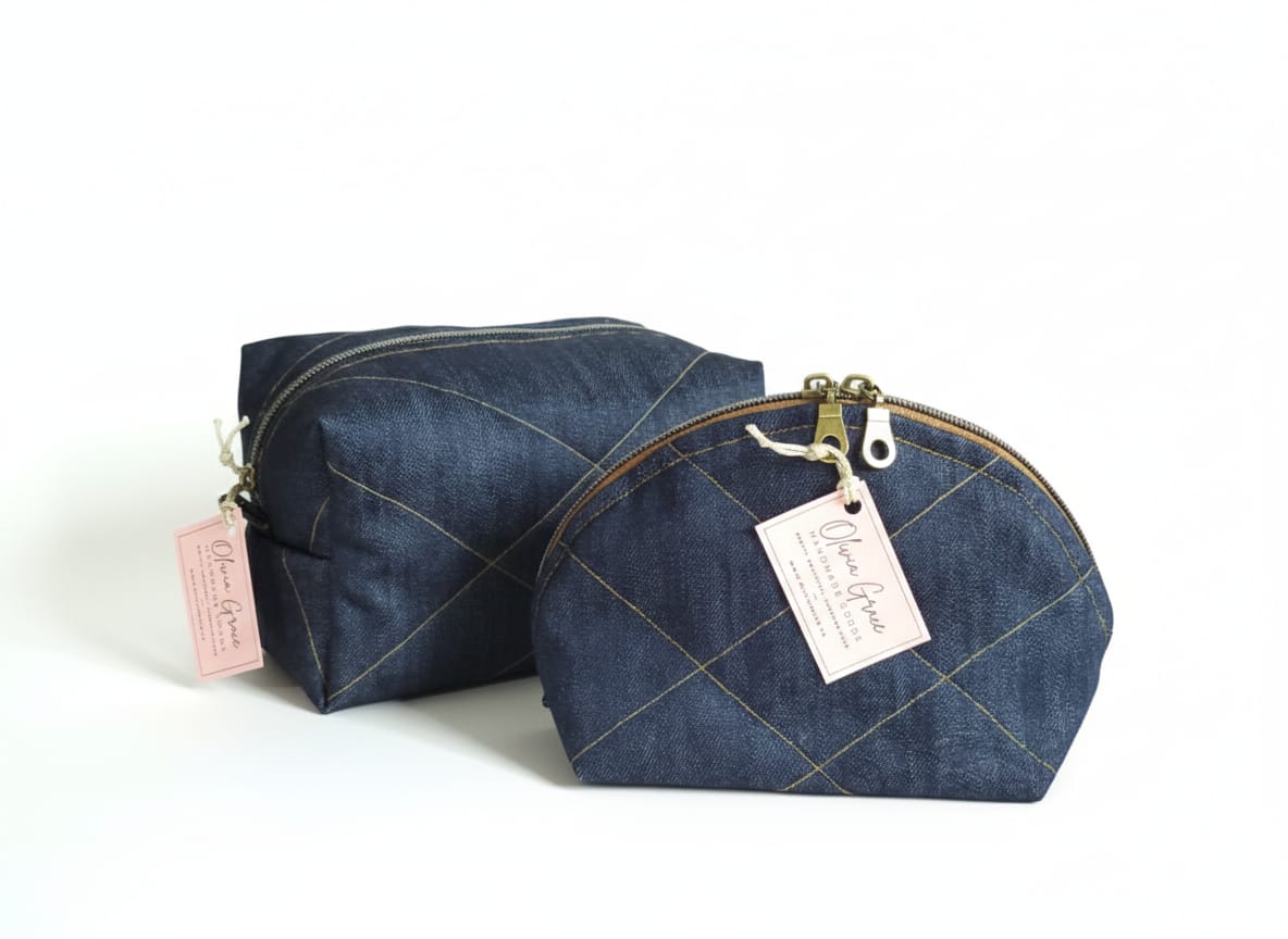 Denim Cosmetic Pouches