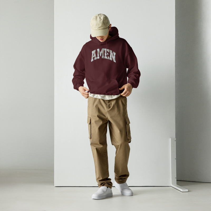 AMEN Burgundy Hoodie