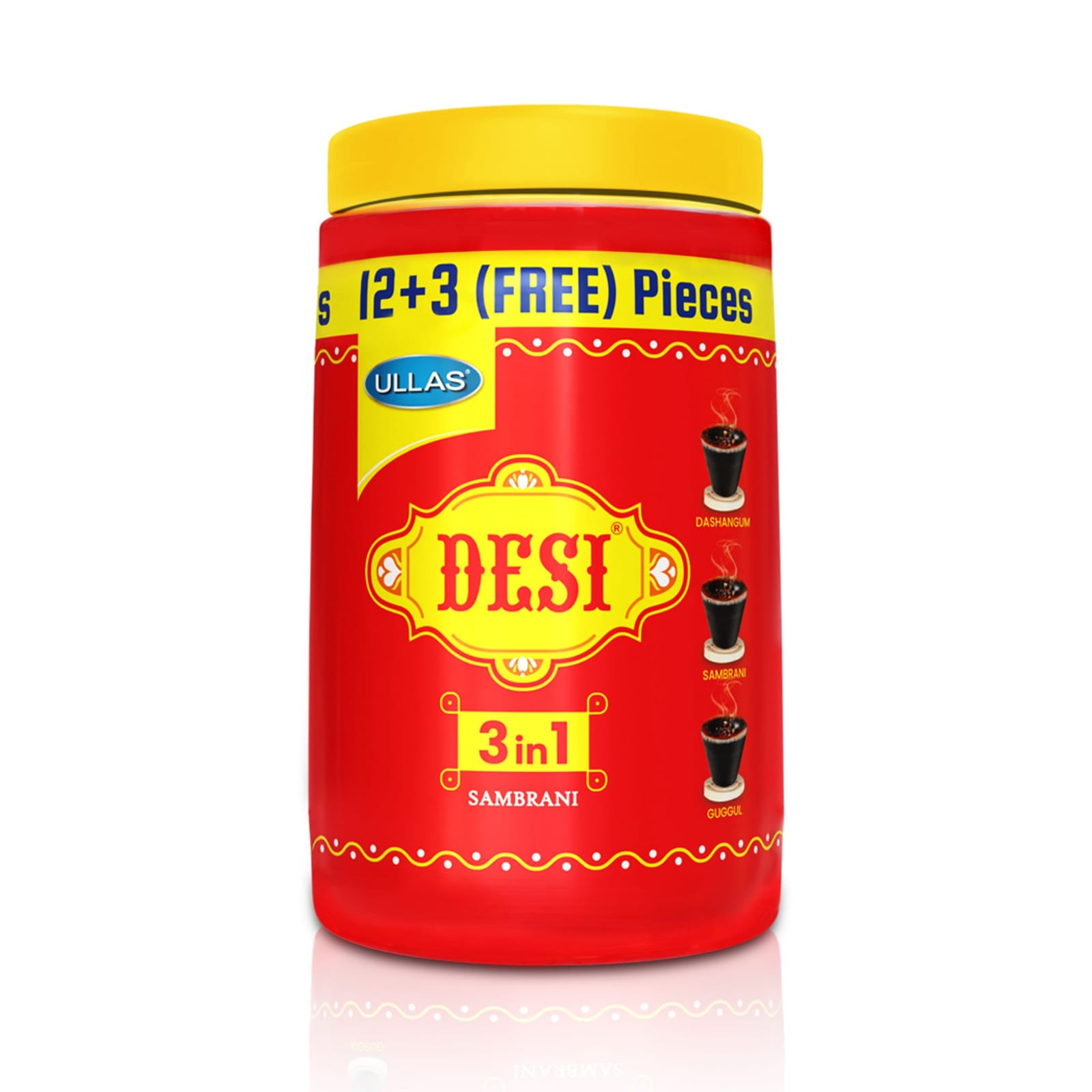 Ullas Desi 3-in-1 Sambrani Cups