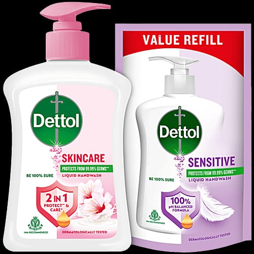 Dettol Skincare & Sensitive Liquid Handwash Combo