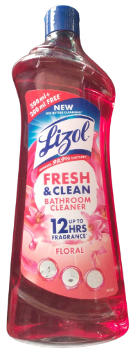 Lizol Fresh & Clean Bathroom Cleaner | Floral | 500 ml + 200 ml Free 