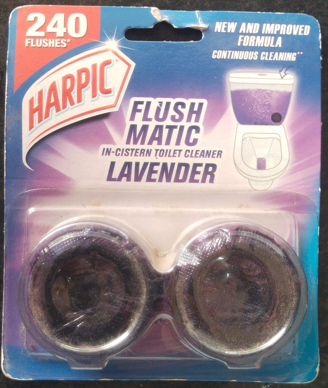 Harpic Flushmatic In-Cistern Lavender Block Toilet Cleaner (2 x 50 g)