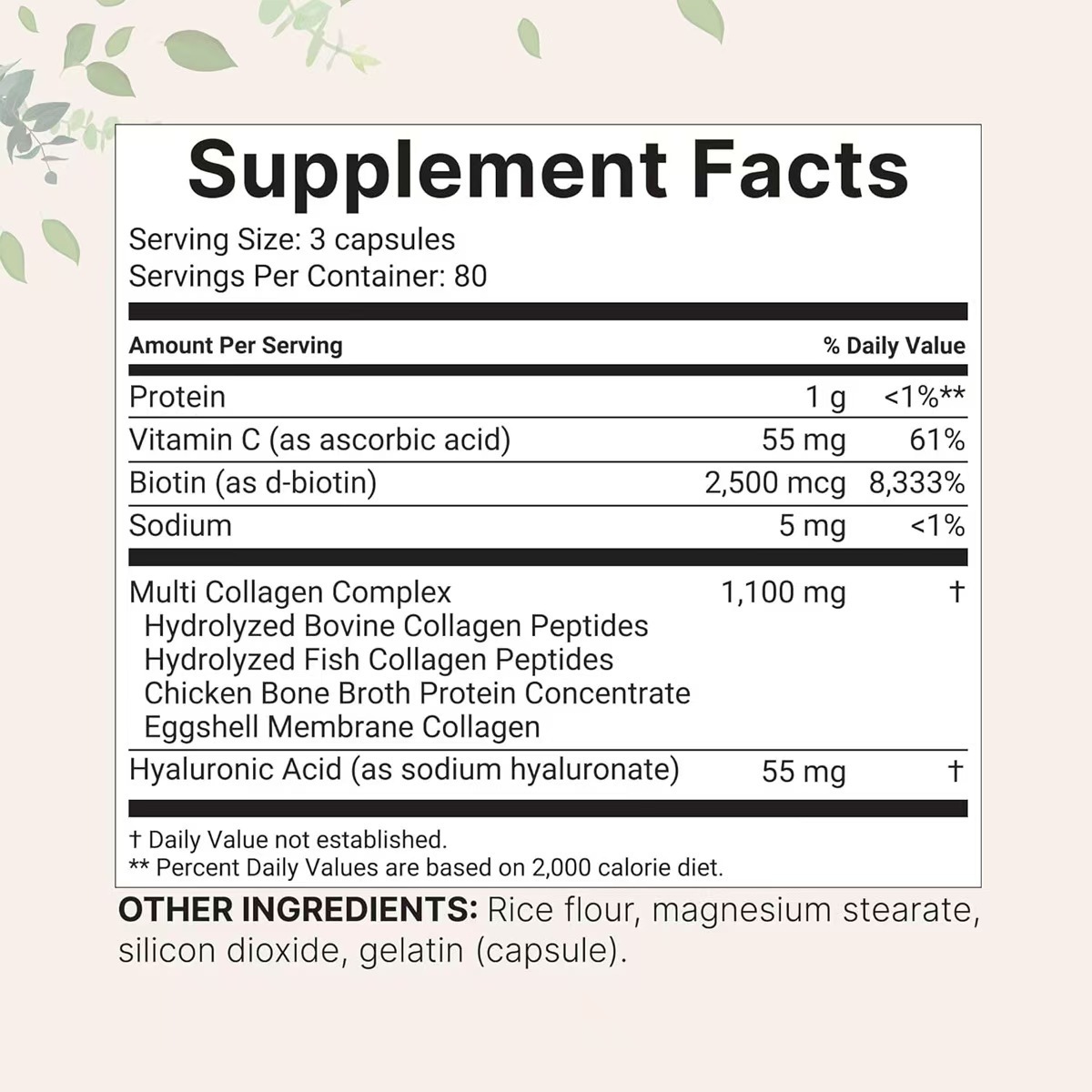 Collagen capsules W