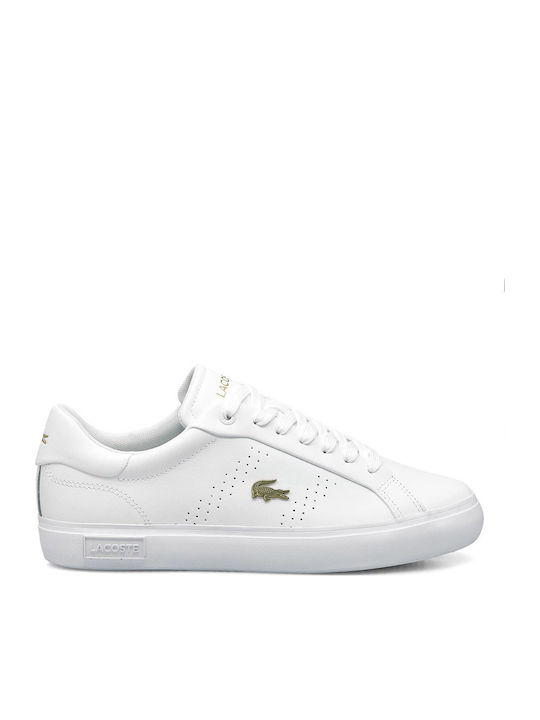 Lacoste White Leather Casual Sneakers