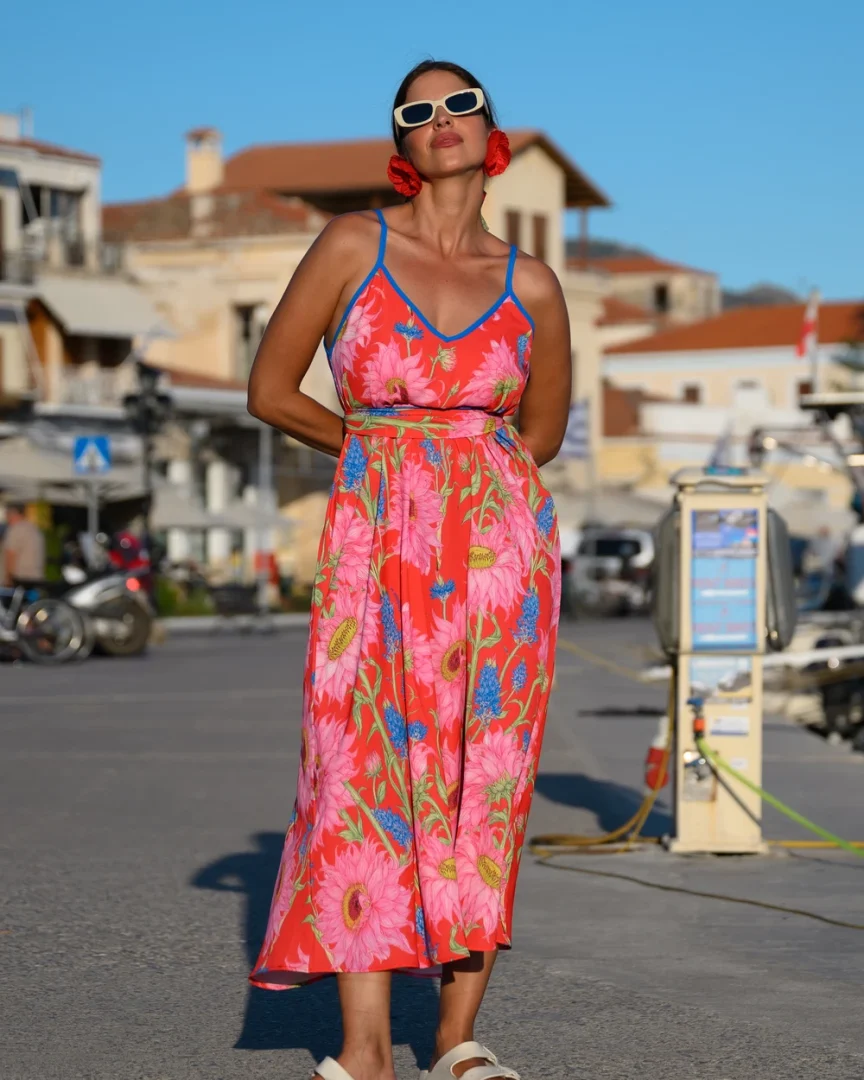 So bohemian Alpha Dress (Red Pink)