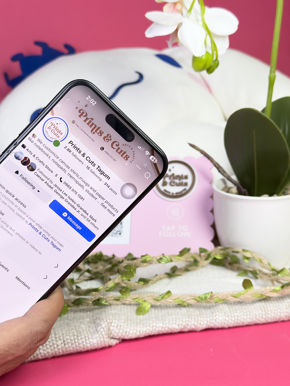 3D Printed QR Payment & NFC Social Media Stand – Scan to Pay + Tap to Follow Display