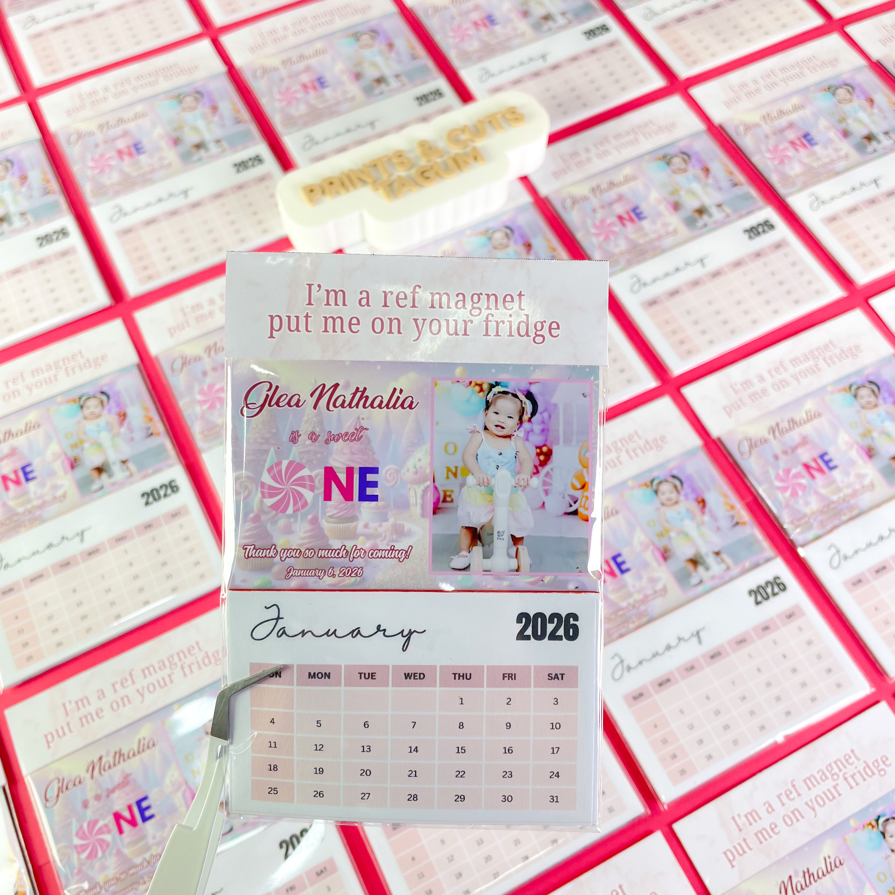 Ref Magnet Mini Calendar – Personalized Refrigerator Calendar Magnet Souvenir