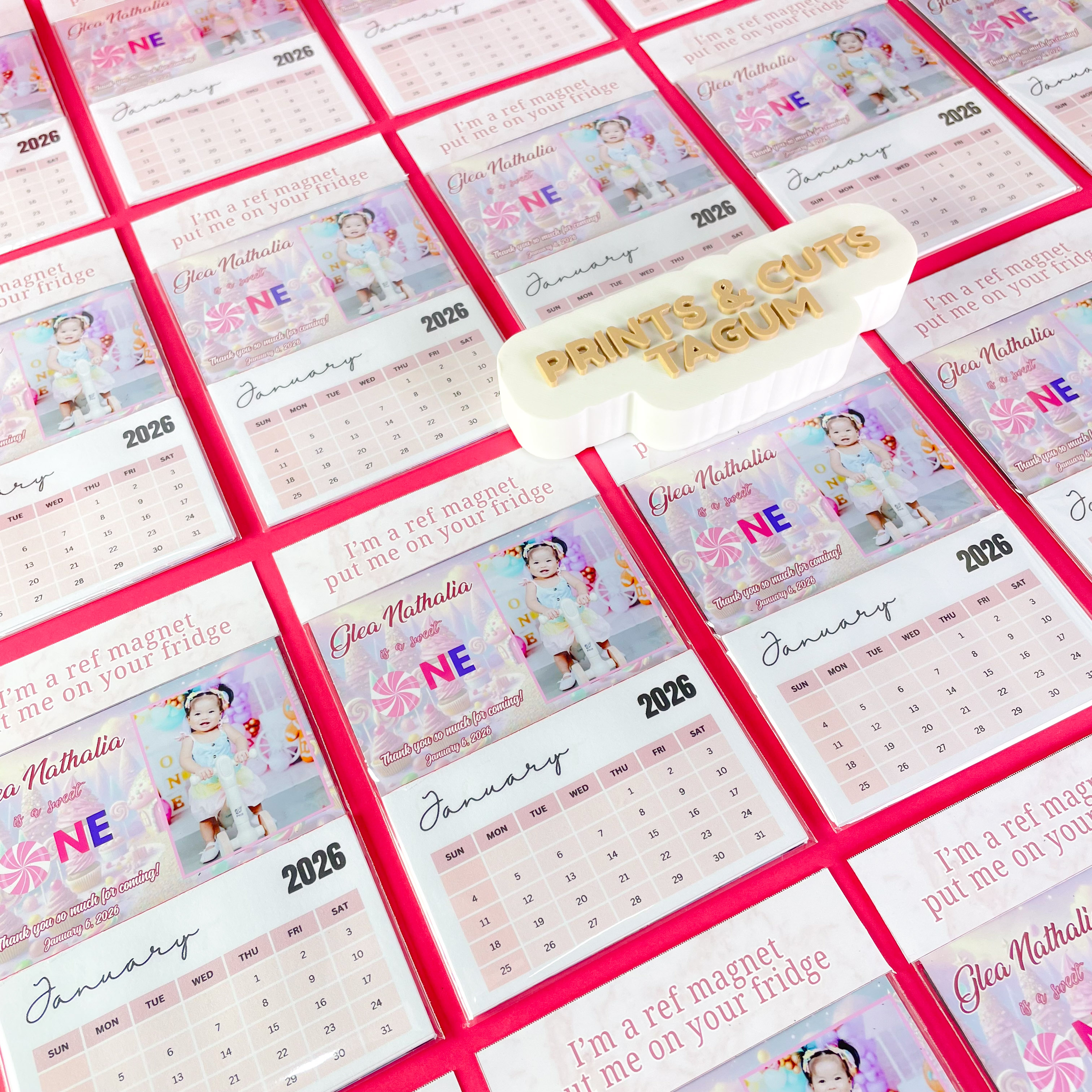 Ref Magnet Mini Calendar – Personalized Refrigerator Calendar Magnet Souvenir