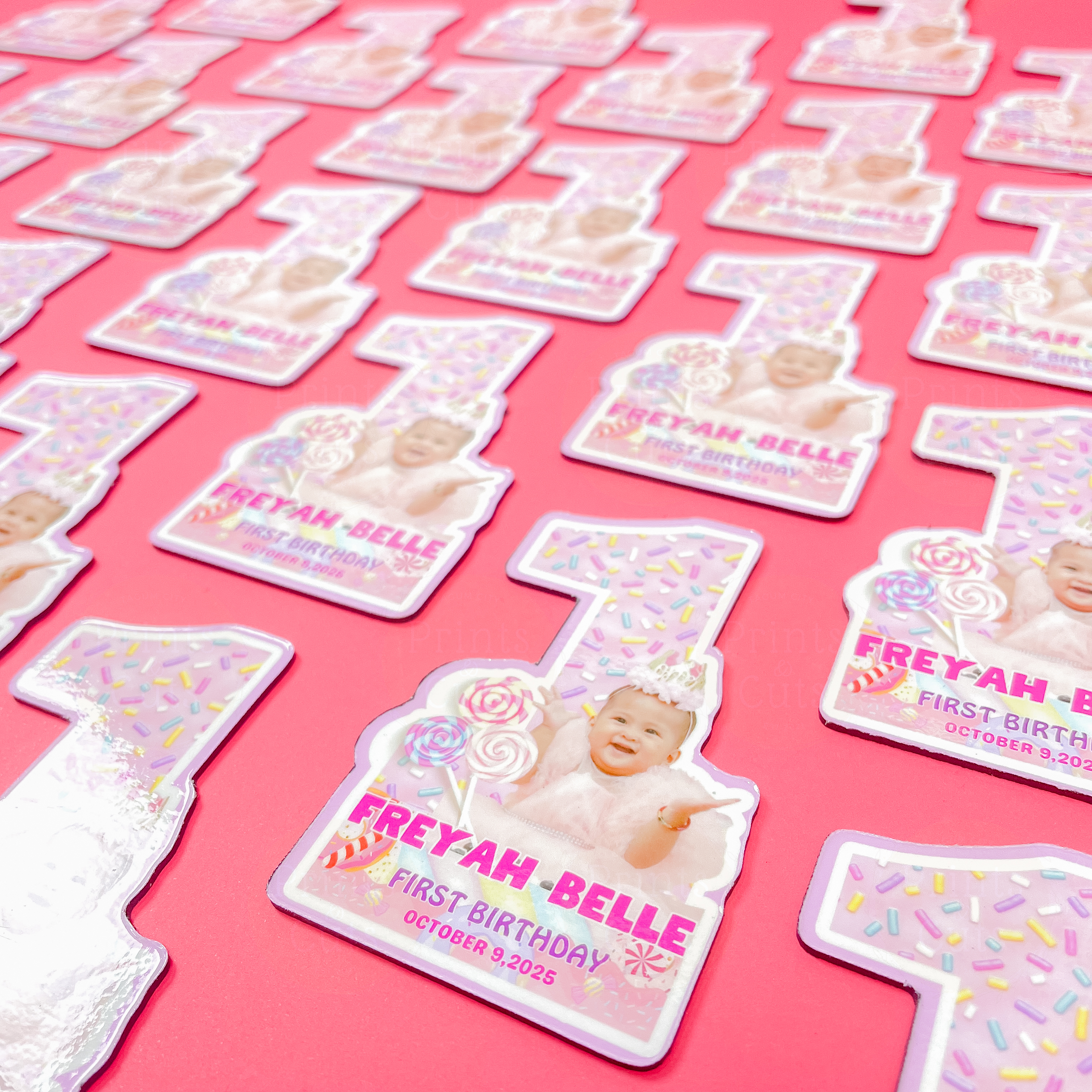 Number Cut Ref Magnet Souvenir | Custom Number-Shaped Photo Magnet