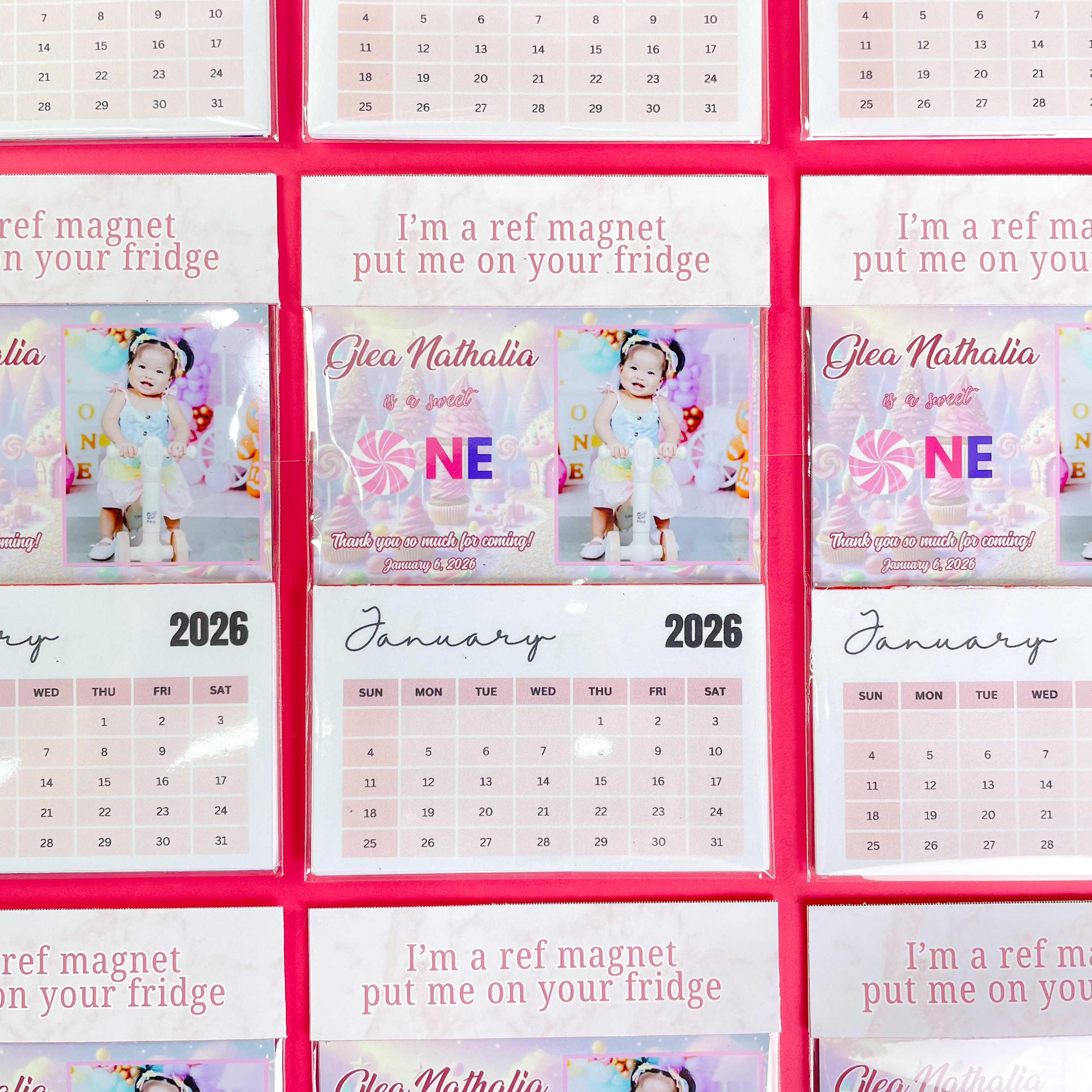 Ref Magnet Mini Calendar – Personalized Refrigerator Calendar Magnet Souvenir