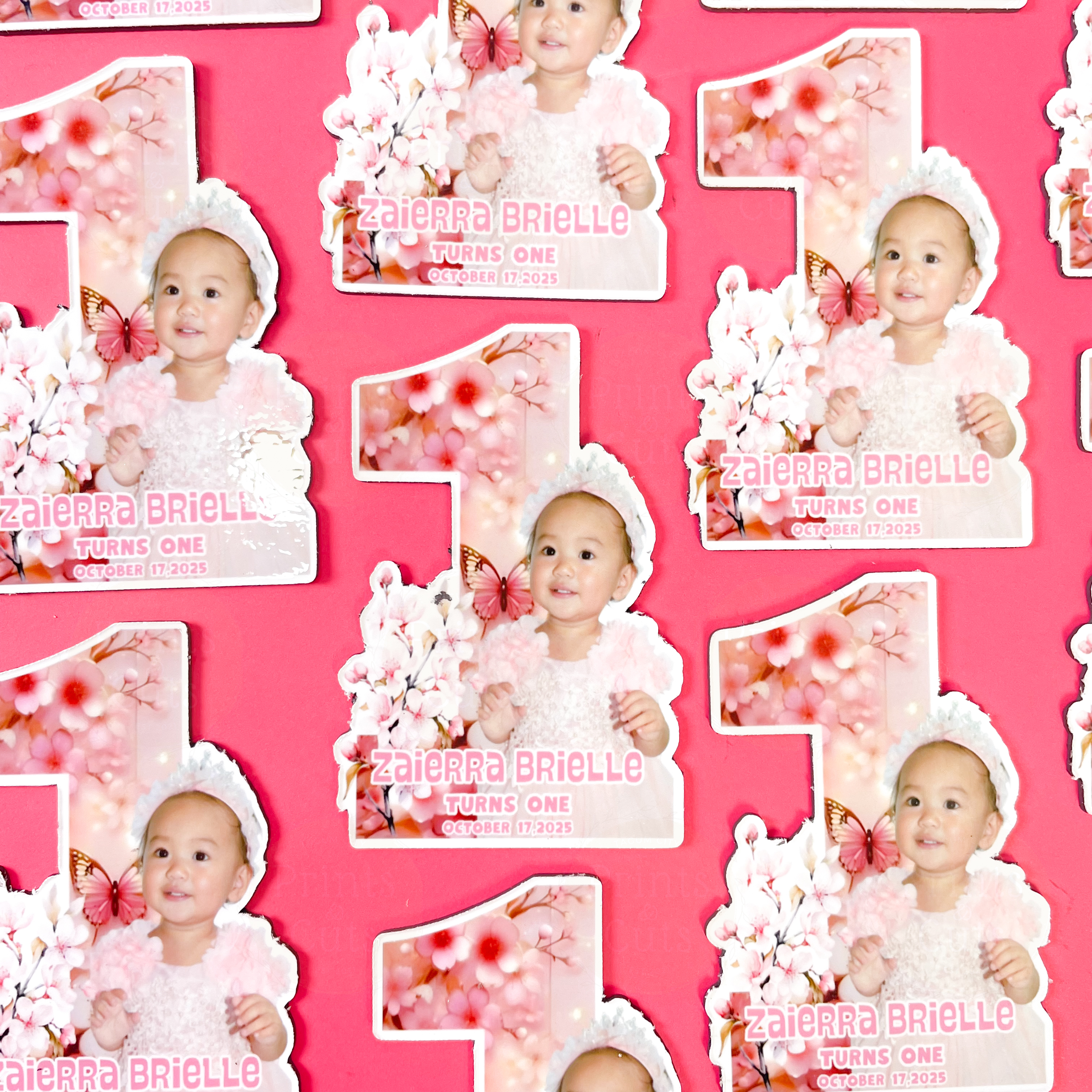 Number Cut Ref Magnet Souvenir | Custom Number-Shaped Photo Magnet