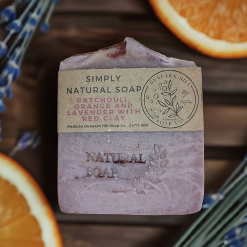 Patchouli, Orange and Lavender with Red Clay