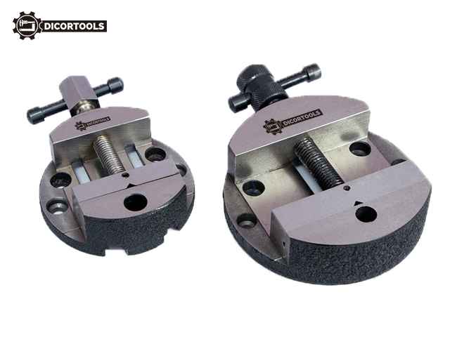 Precision Round Milling Vise for 3" (75mm) and 4" (100mm) Rotary Tables