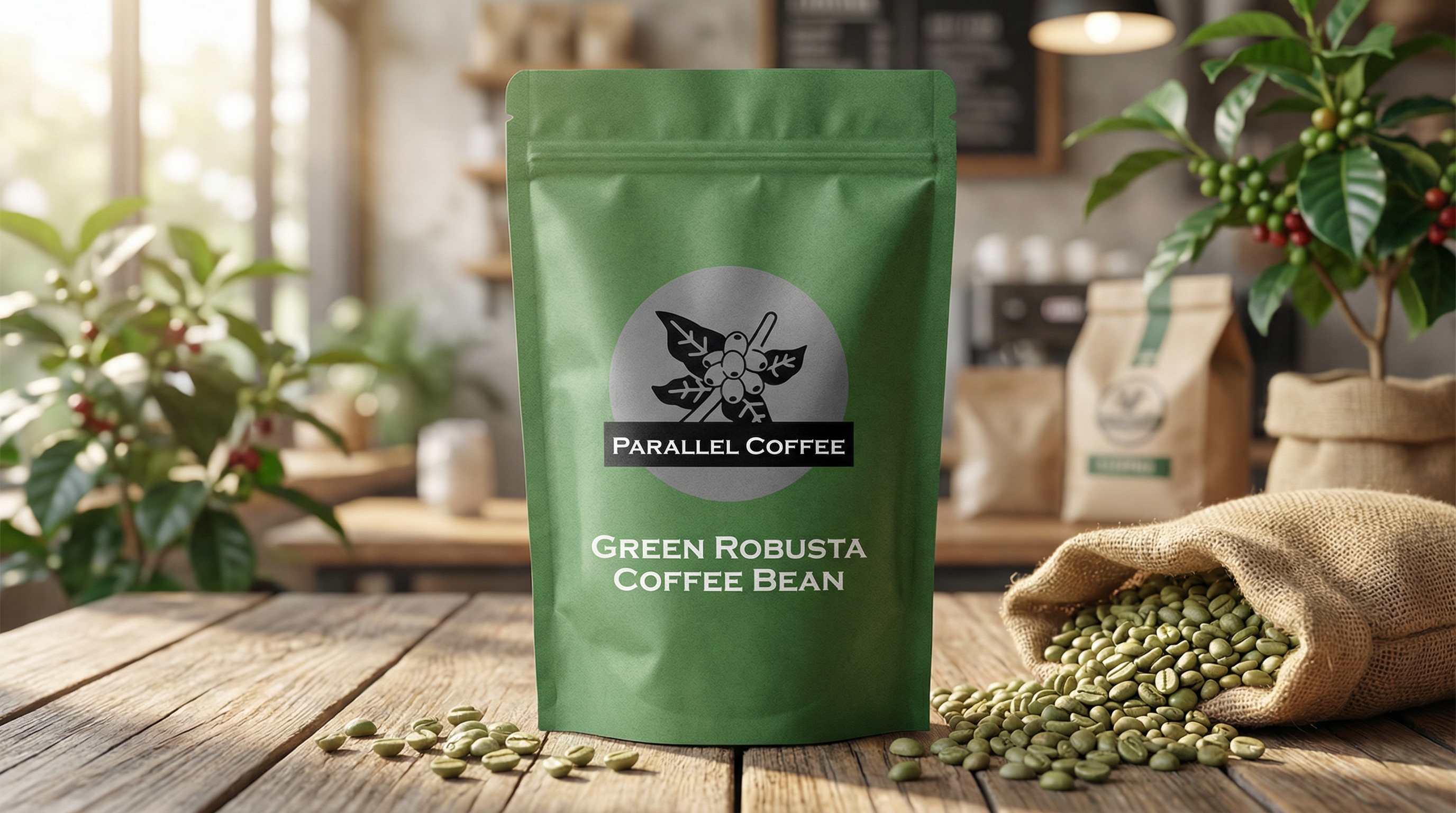Green Robusta Coffee Bean