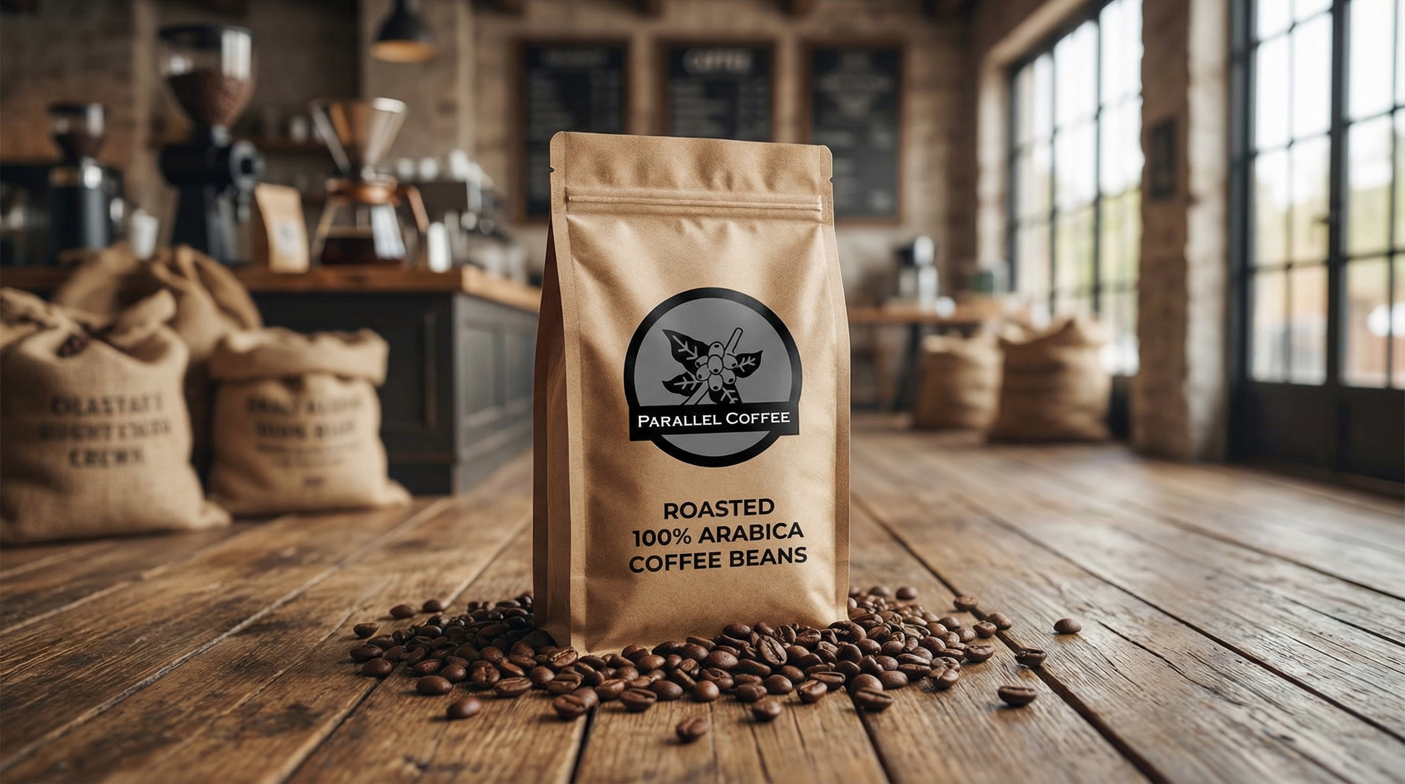 Roasted 100% Arabica beans