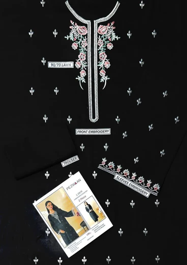 2 Pcs Women's Unstitched Embroidered Suit