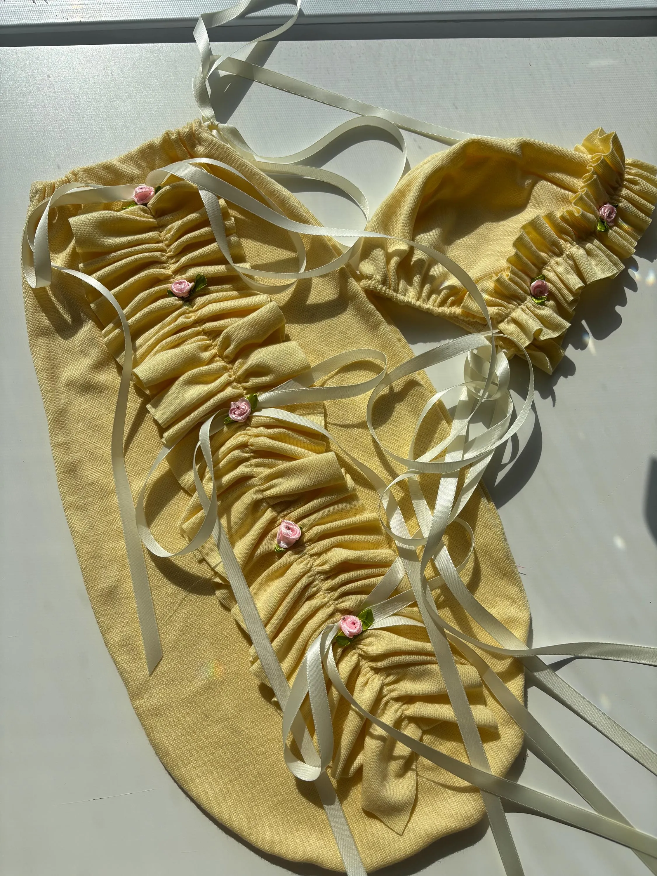 Rose garden infant cocoon & Bonnet set