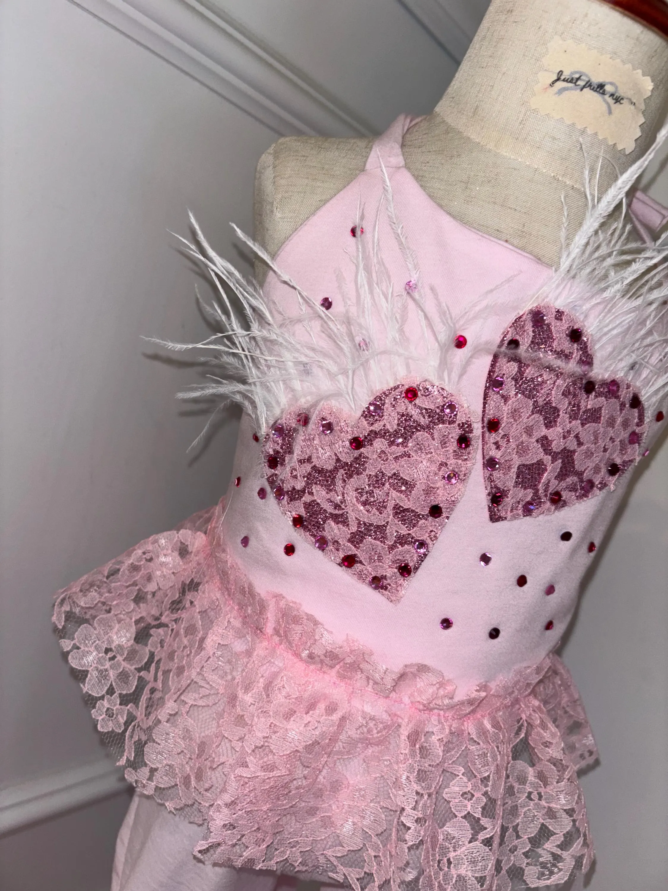 Lace heart bell bottom set