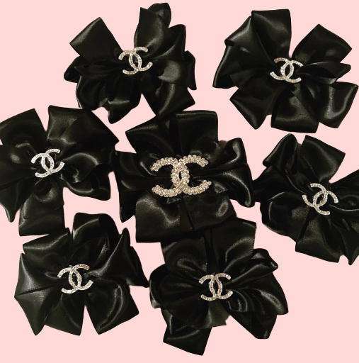 Ribbon rhinestone bow 