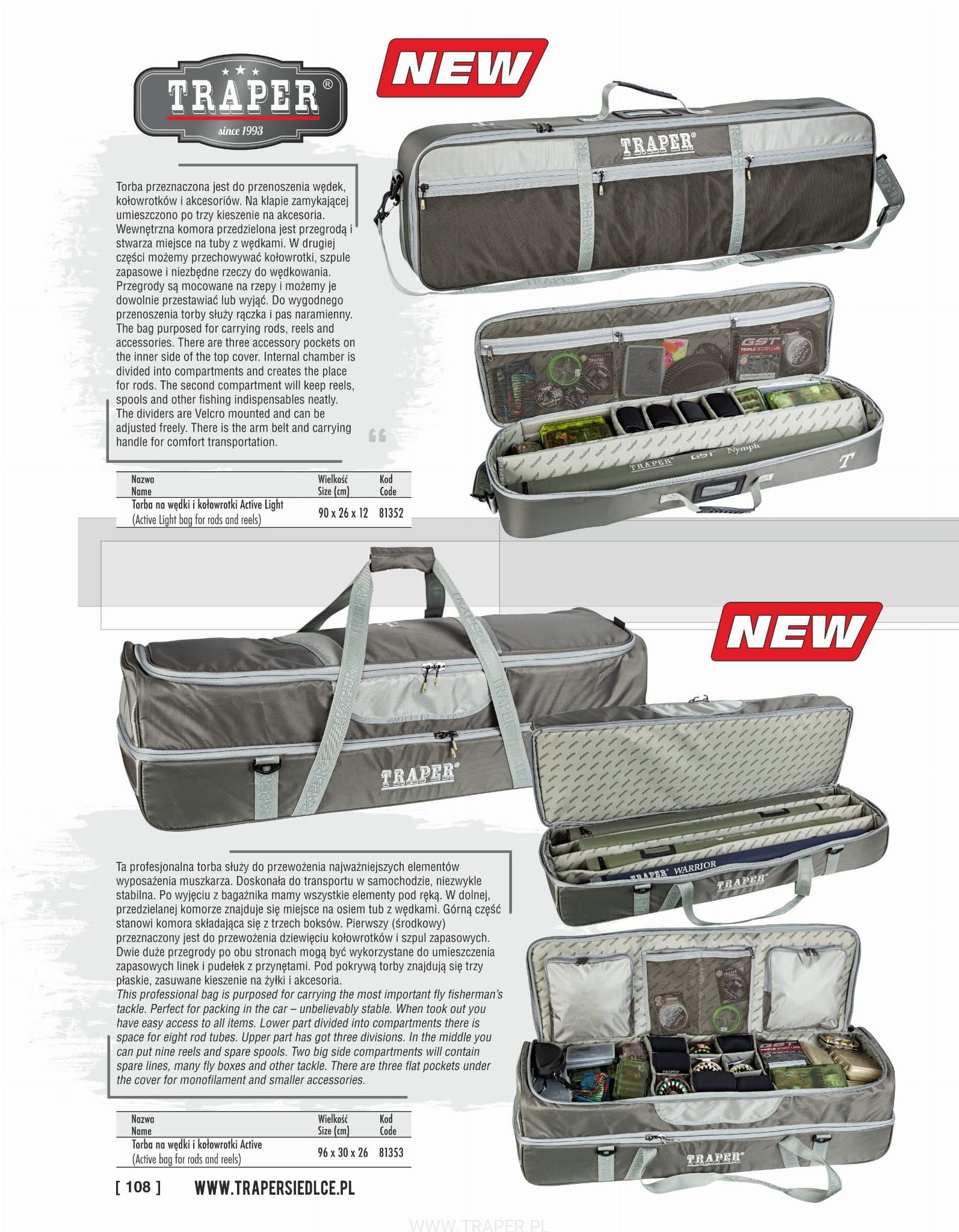 Traper Active light bag for rods and reels