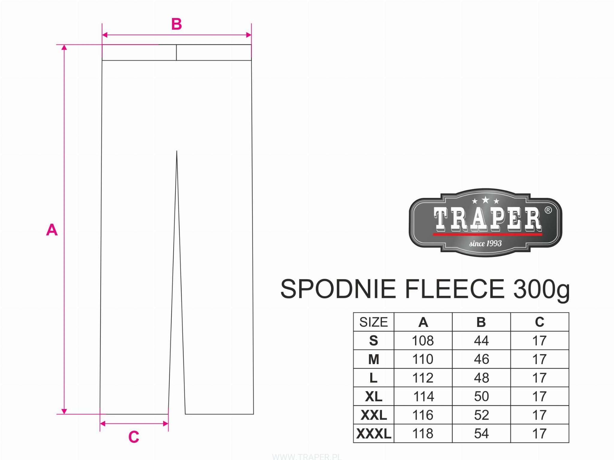 Traper Fleece pants 160g or 300g
