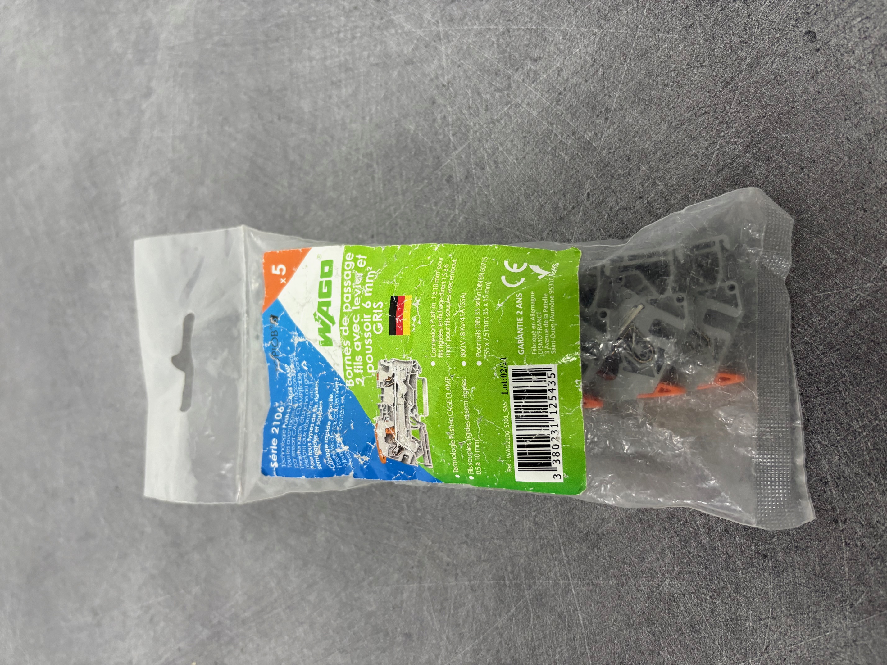 TopJobS BORNES DE PASSAGE 2 ENTREES WAGOS 6mm²